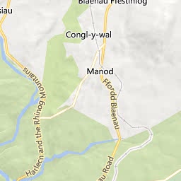 Map of Blaenau Ffestiniog