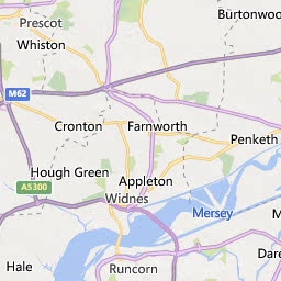Map of Warrington