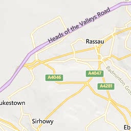 Map of Ebbw Vale