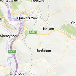 Map of Pontypridd