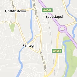 Map of Pontnewydd