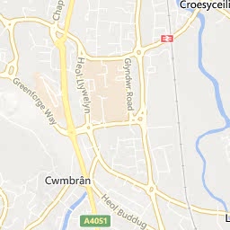 Map of Pontnewydd