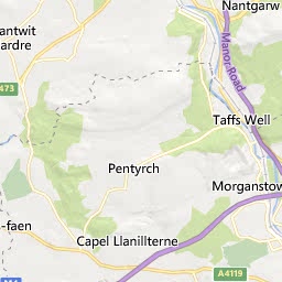 Map of Pontypridd