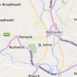 Map of Worcester