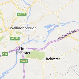 Map of Rushden