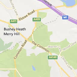 Map of Borehamwood