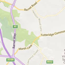 Map of Borehamwood