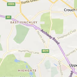 Map of Muswell Hill