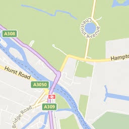 Map of Thames Ditton
