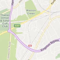 Map of Thames Ditton